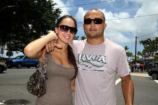 Photo of MMA fighter, BJ Penn and his girlfriend, Shealen Uaiwa.
