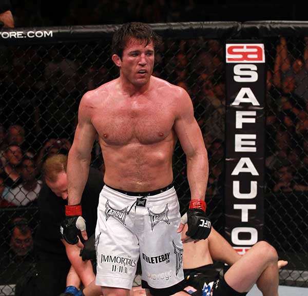 Photo of Chael Sonnen after defeating Brian Stann.